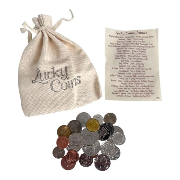 Lucky Coins Collectible 25 pc Gift Set in Canvas Pouch - Picture 1 of 8